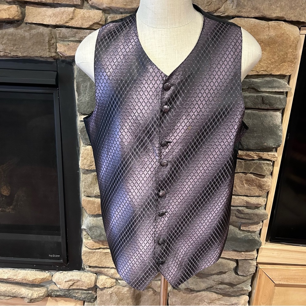 Perry Ellis Black‎ and Gray Vest men’s size large